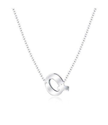 Silver Initial Letter Necklace Q SPE-5557